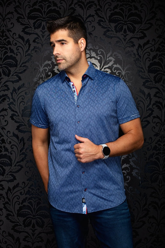 Au Noir SS Shirt Atacama - Navy
