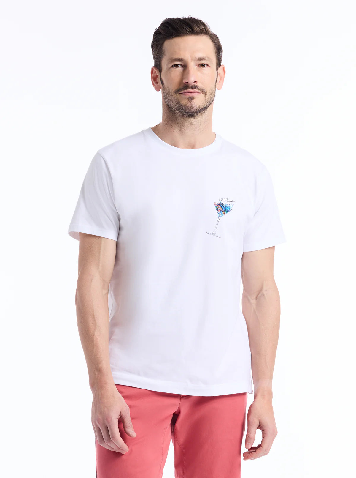 Robert Graham Wavy Sips T-Shirt - White