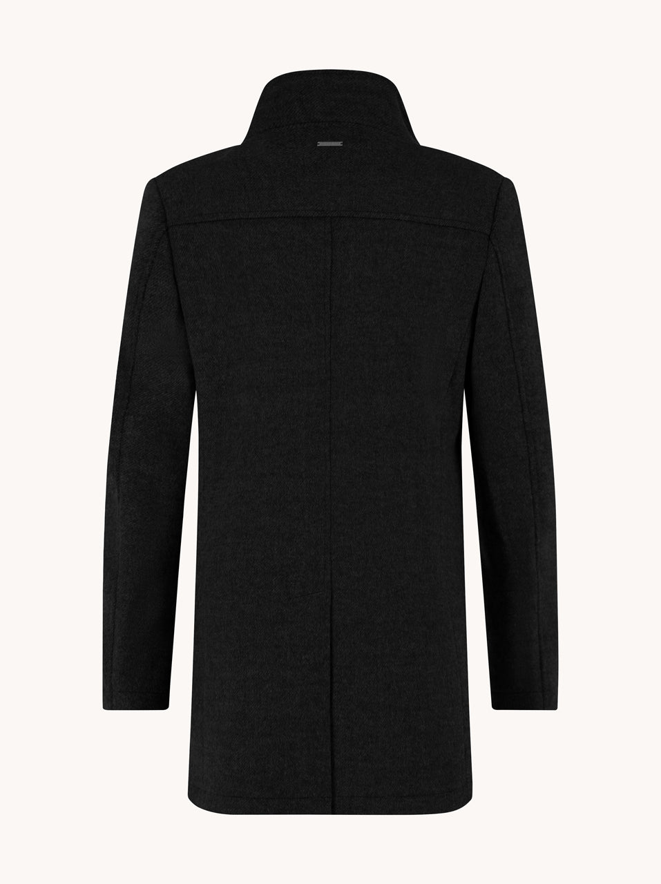 A Fish Named Fred Funnel Neck Coat - Black