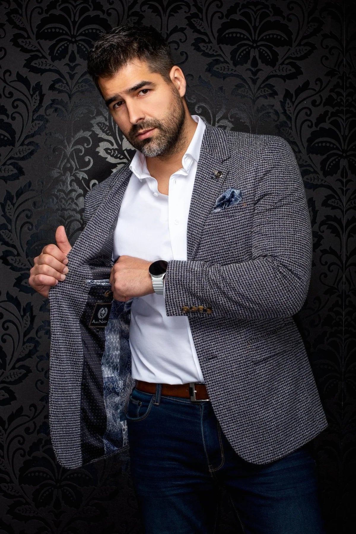 Au Noir Blazer Konrad - Navy Mix