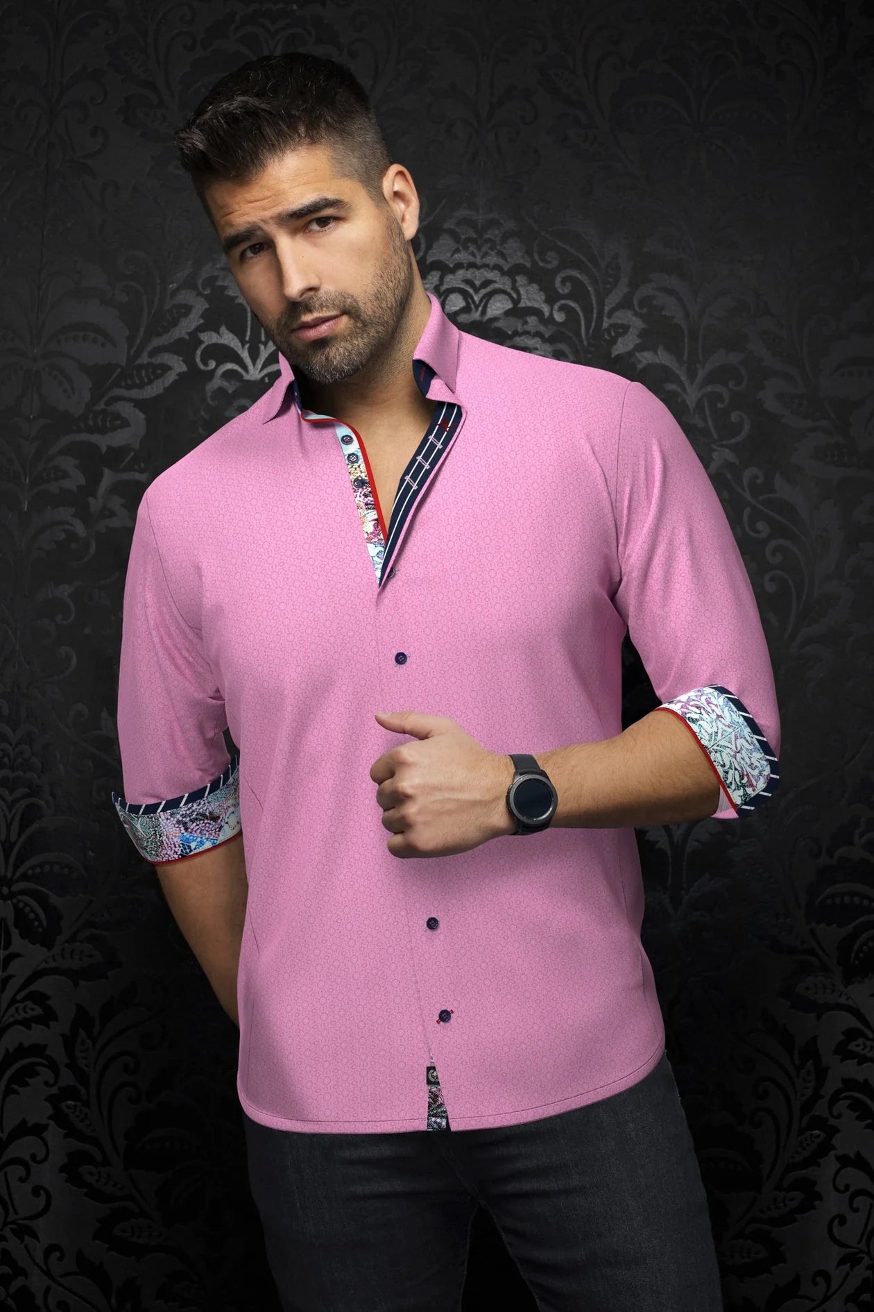 Au Noir LS Morgari - Pink