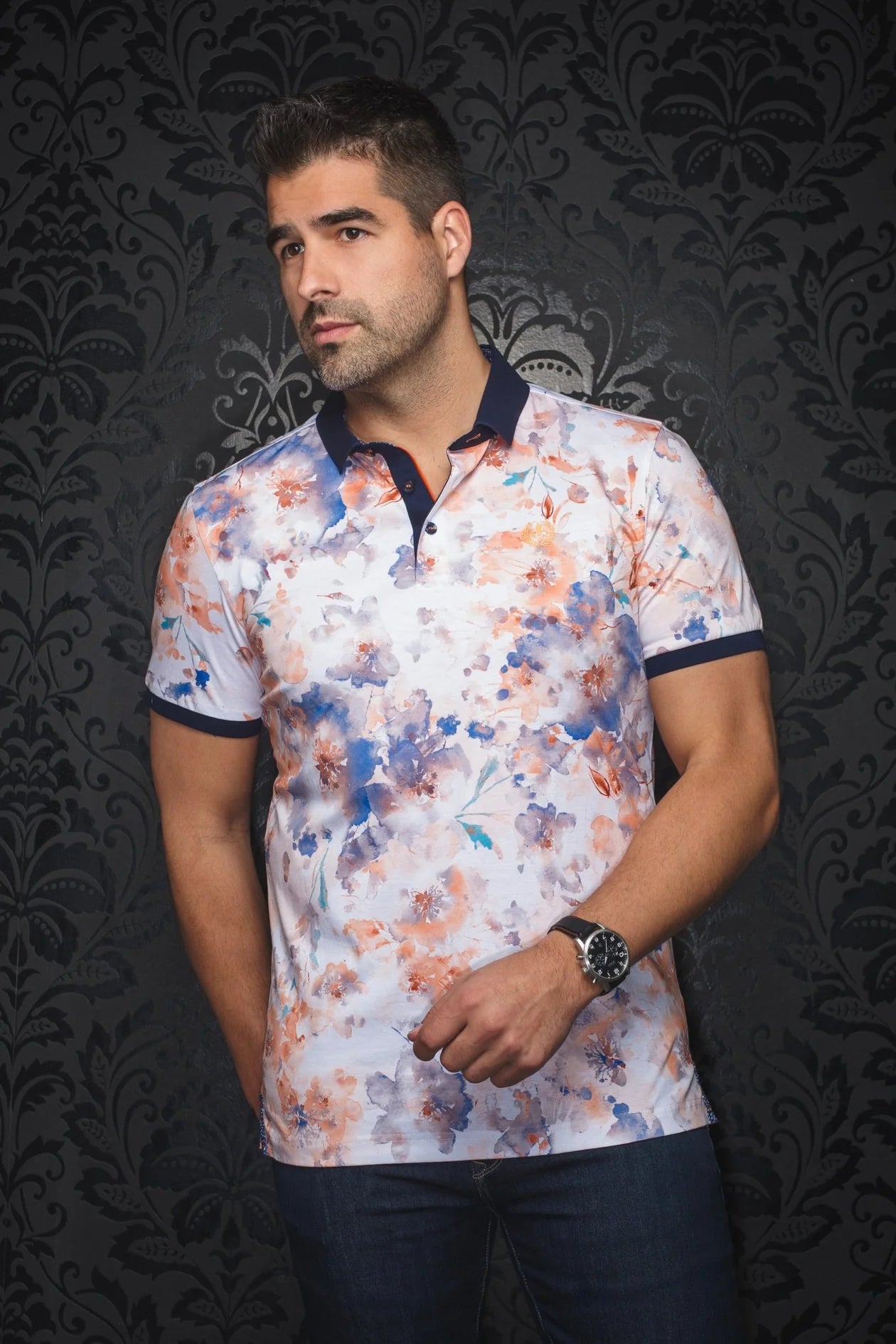 Au Noir Polo SS Anzio - Orange