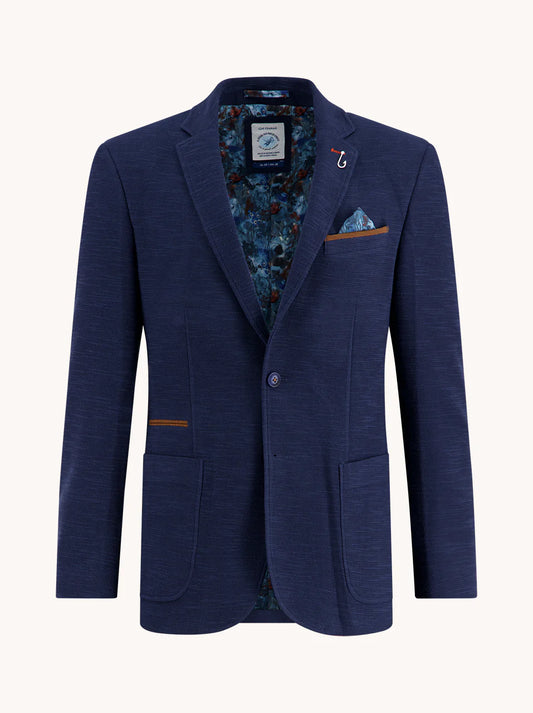 A Fish Named Fred Knitted Blazer - Navy