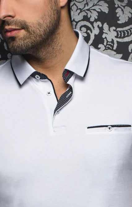 Au Noir Polo SS Mercury - White