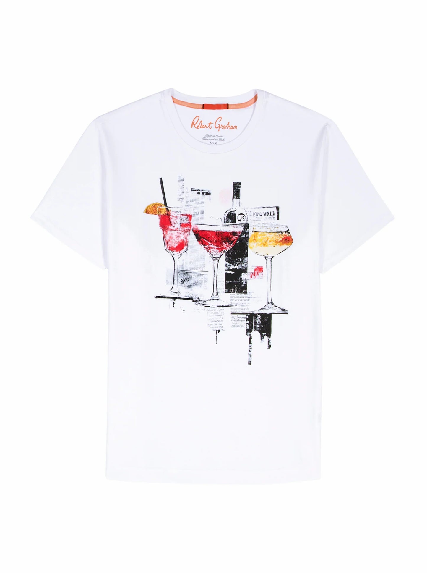 Robert Graham T-Shirt The Tipsy Times - White