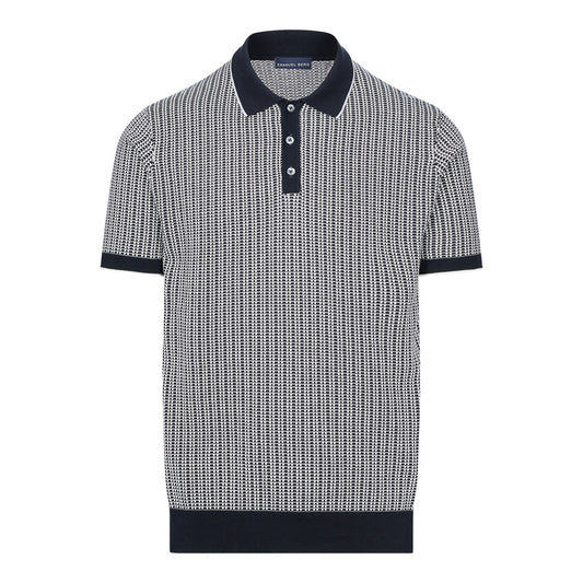 Emanuel Berg SS Jacquard  Polo - Navy