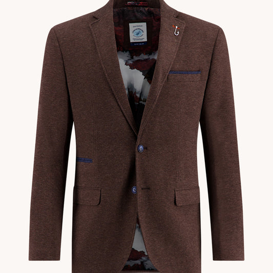 A Fish Named Fred Blazer Pique - Chocolate Brown