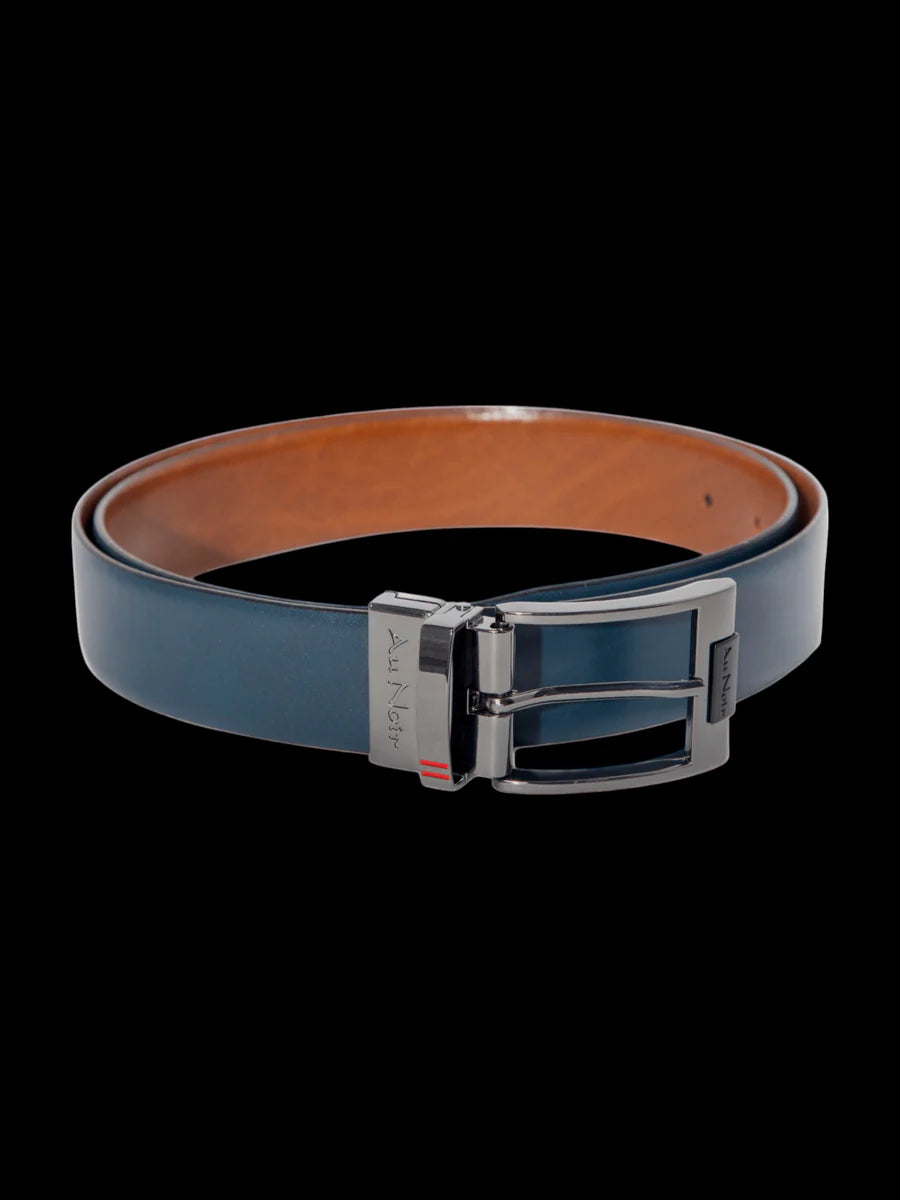 Au Noir Belt Desoto Gunmetal -  Tan Navy