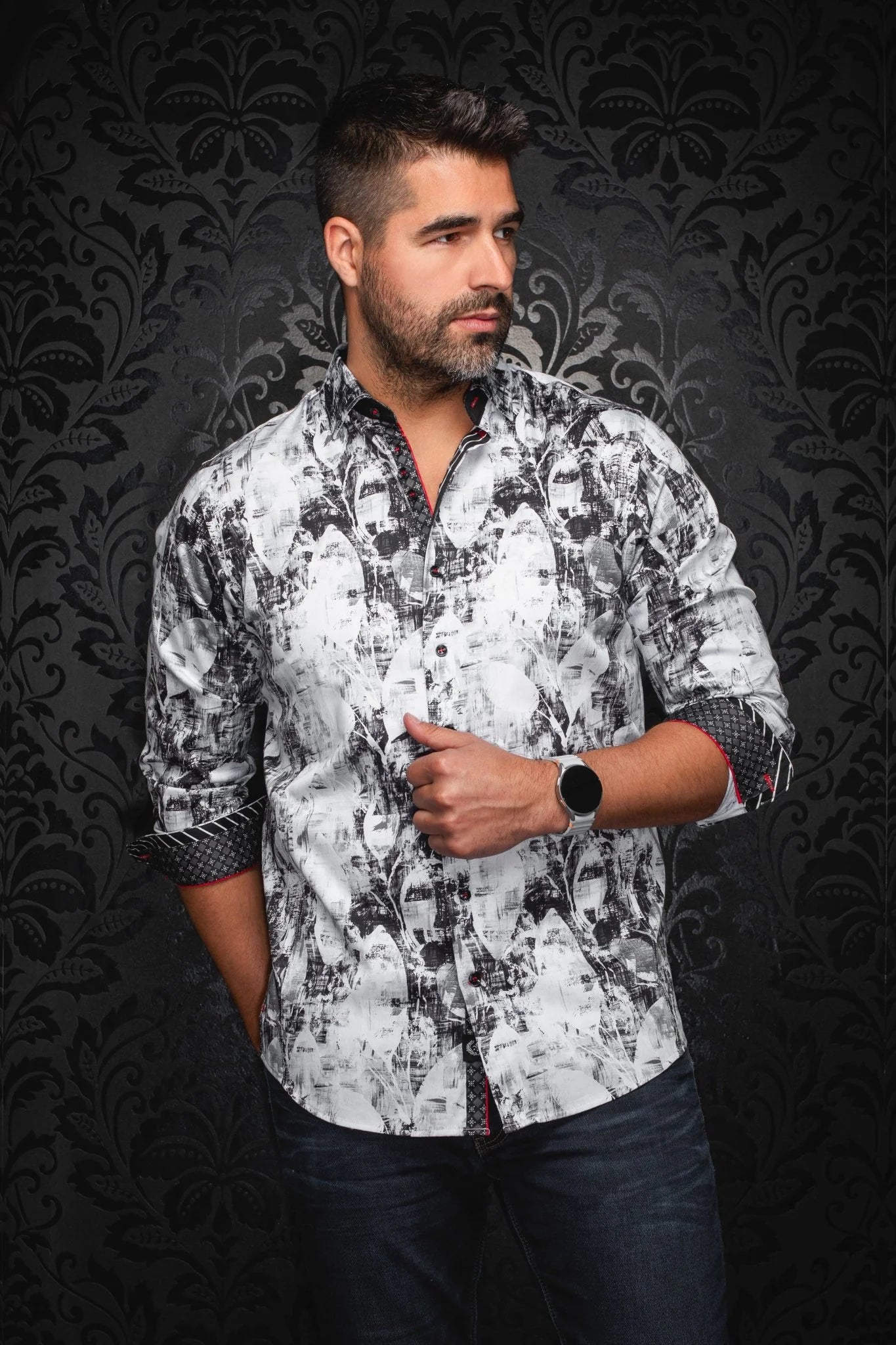 Au Noir LS Jasper - White Black