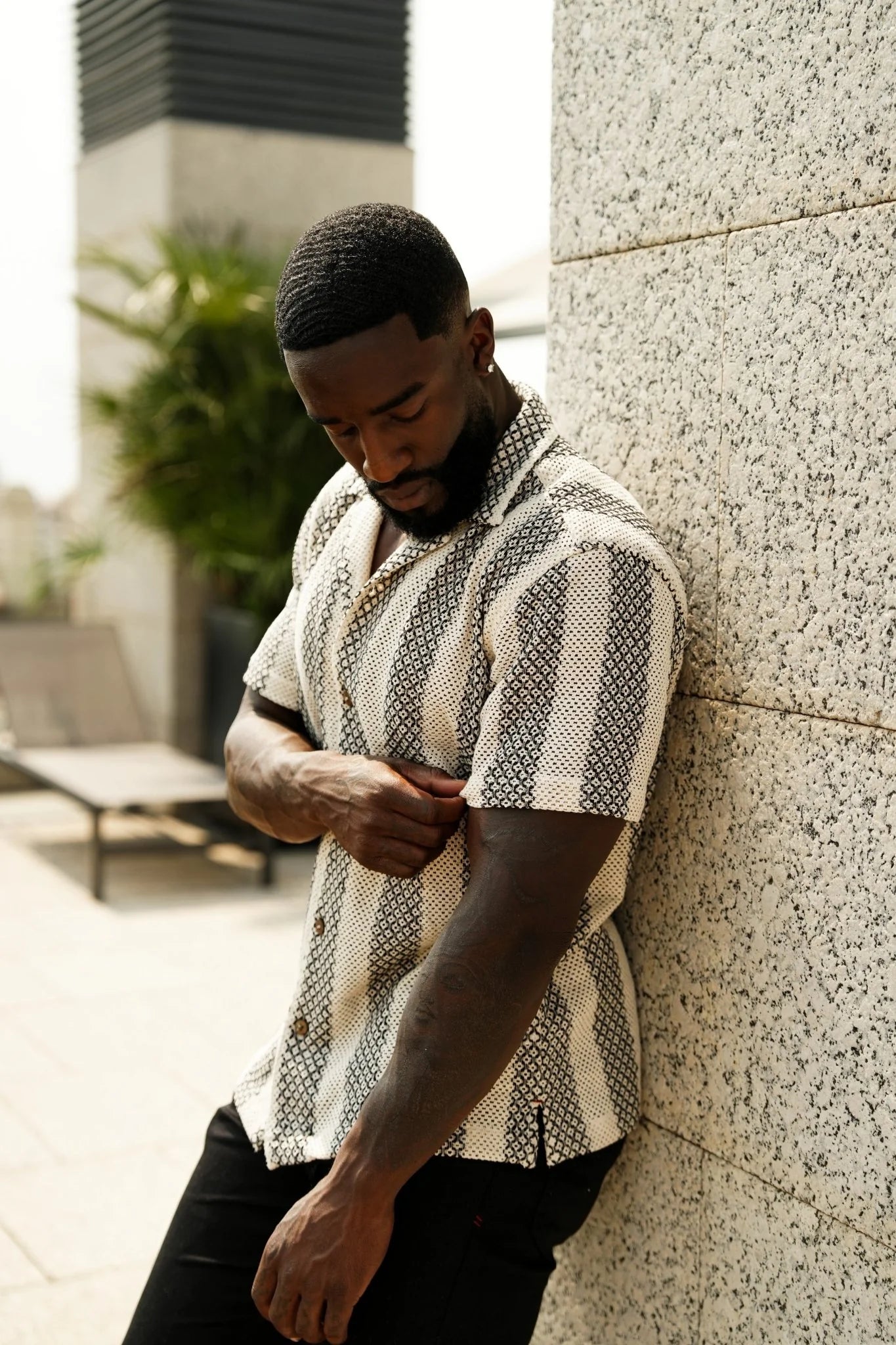 Au Noir SS Raj-T - Cream Black