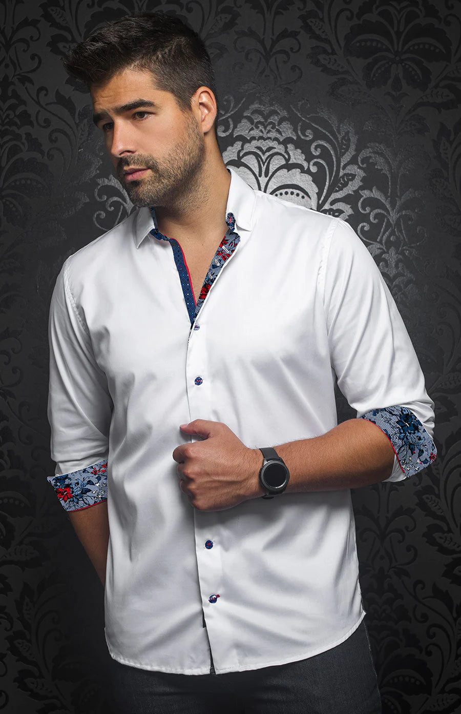 Au Noir LS Mc Queen - White Blue