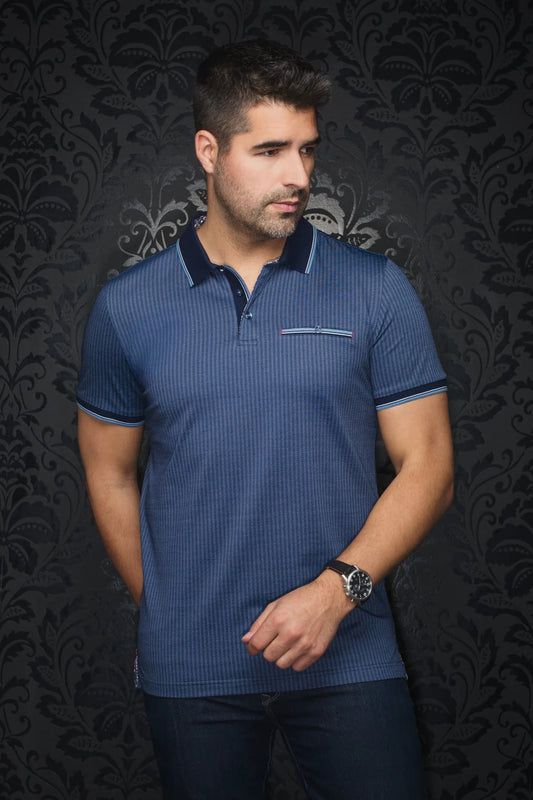 Au Noir Polo SS Mayberry - Blue