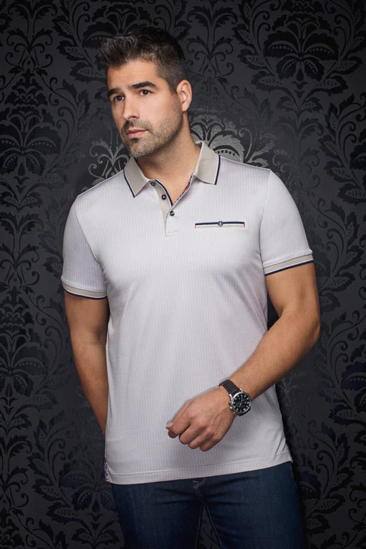 Au Noir Polo SS Mayberry - Stone