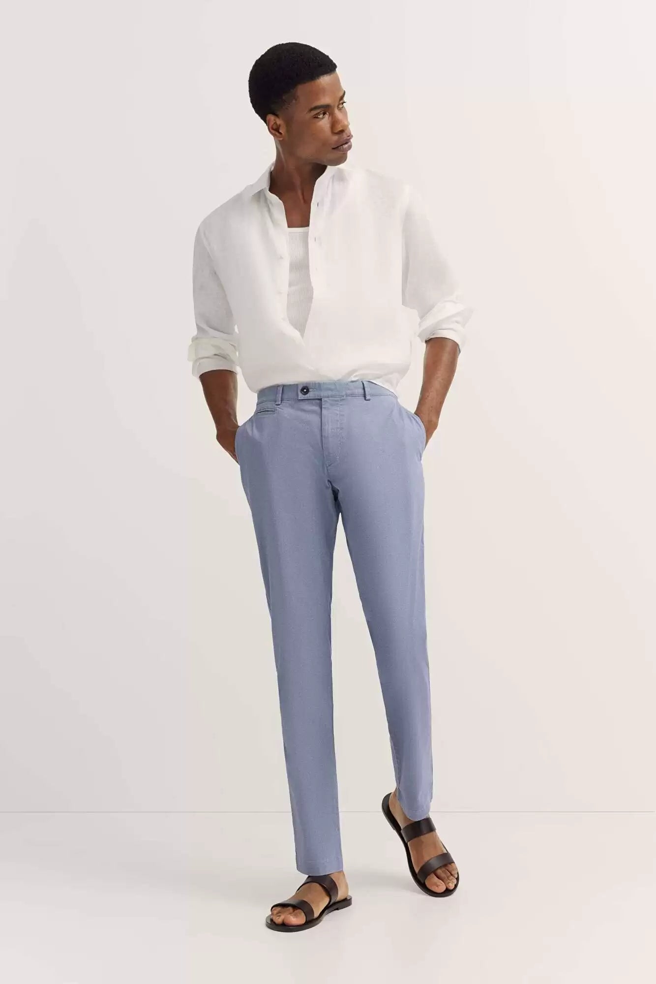 Bugatti Flexity platform pants- Blue 4130-76370C/350