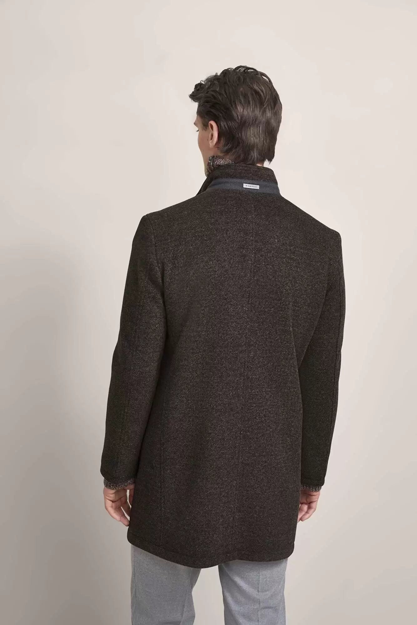 Bugatti Wool Coat Grey Beige Mix   628533-69074-70