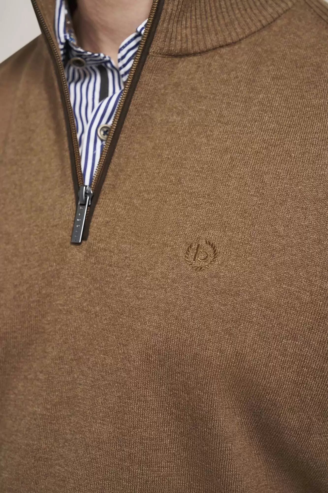 Bugatti Half-zip sweater Made from a cashmere blend 7500-65520B-70