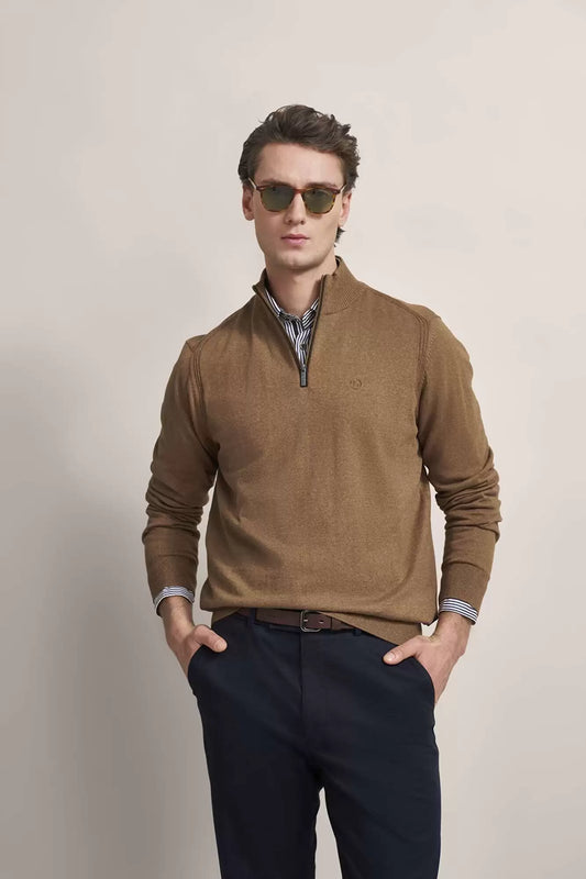 Bugatti Half-zip sweater Made from a cashmere blend 7500-65520B-70