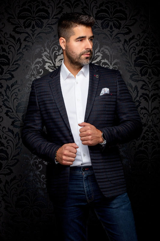 Au Noir Blazer Elba - Navy Brown