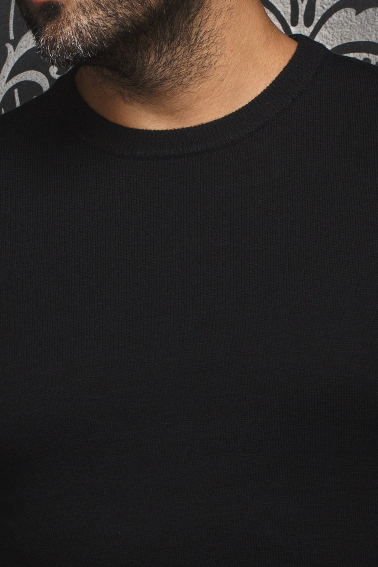 AU Noir-MERINO WOOL SWEATER | MARINI, Black